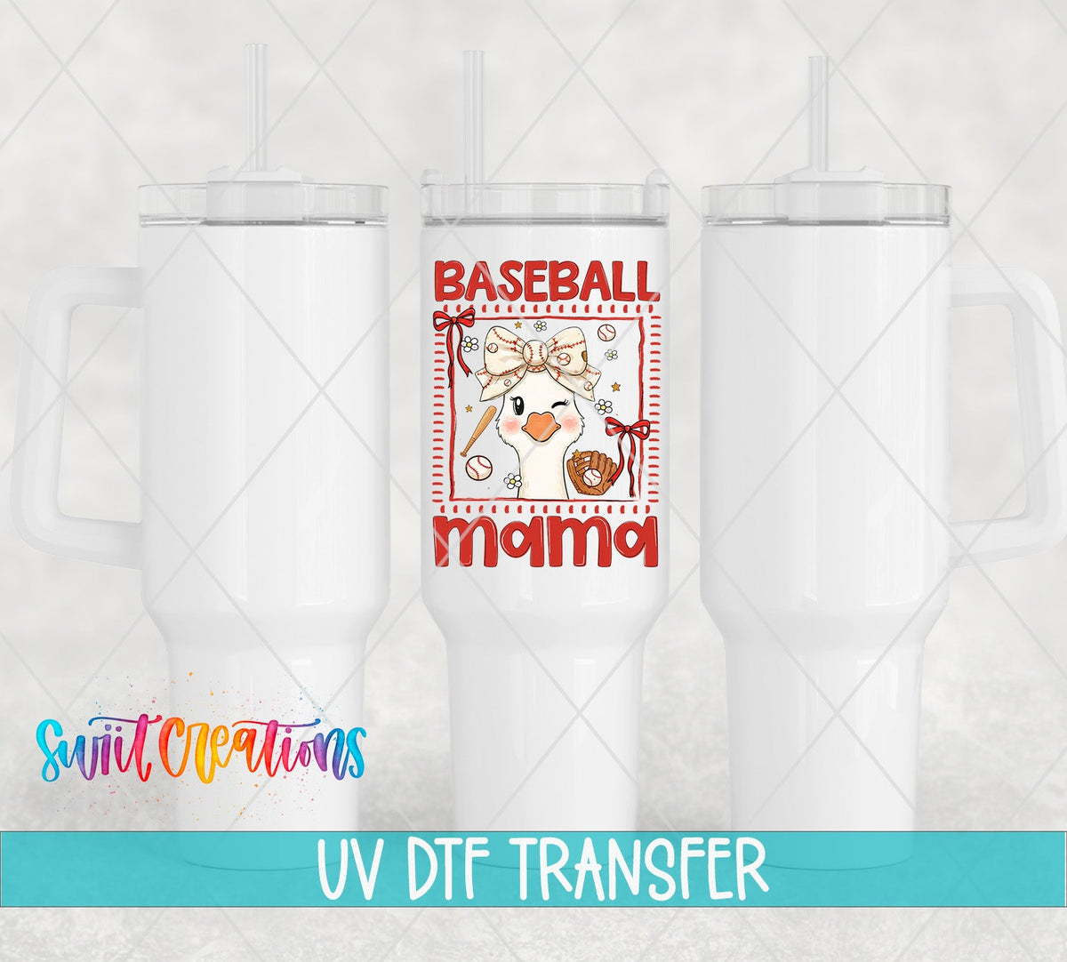 Baseball Mama Goose UV DTF Transfer | UV2149 - Swiit Creations