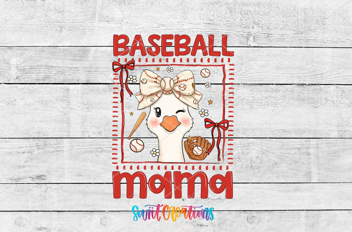 Baseball Mama Goose UV DTF Transfer | UV2149 - Swiit Creations