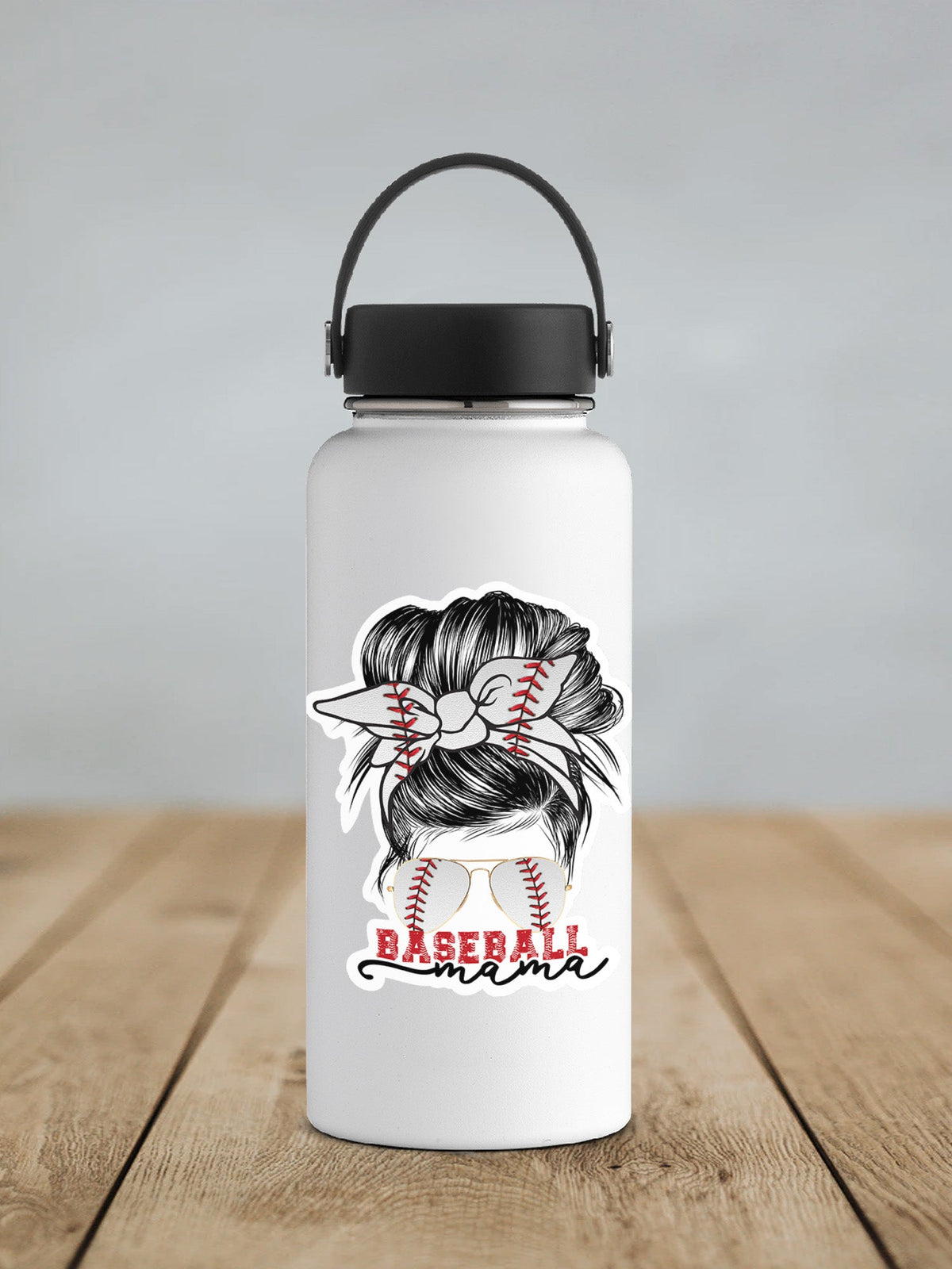 Baseball Mama Messy Bun Sticker SS829 - Swiit Creations