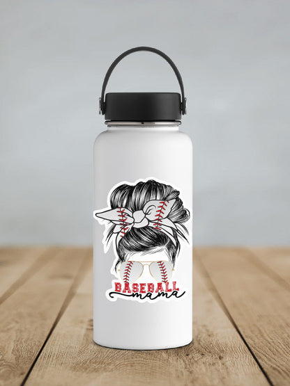 Baseball Mama Messy Bun Sticker SS829 - Swiit Creations