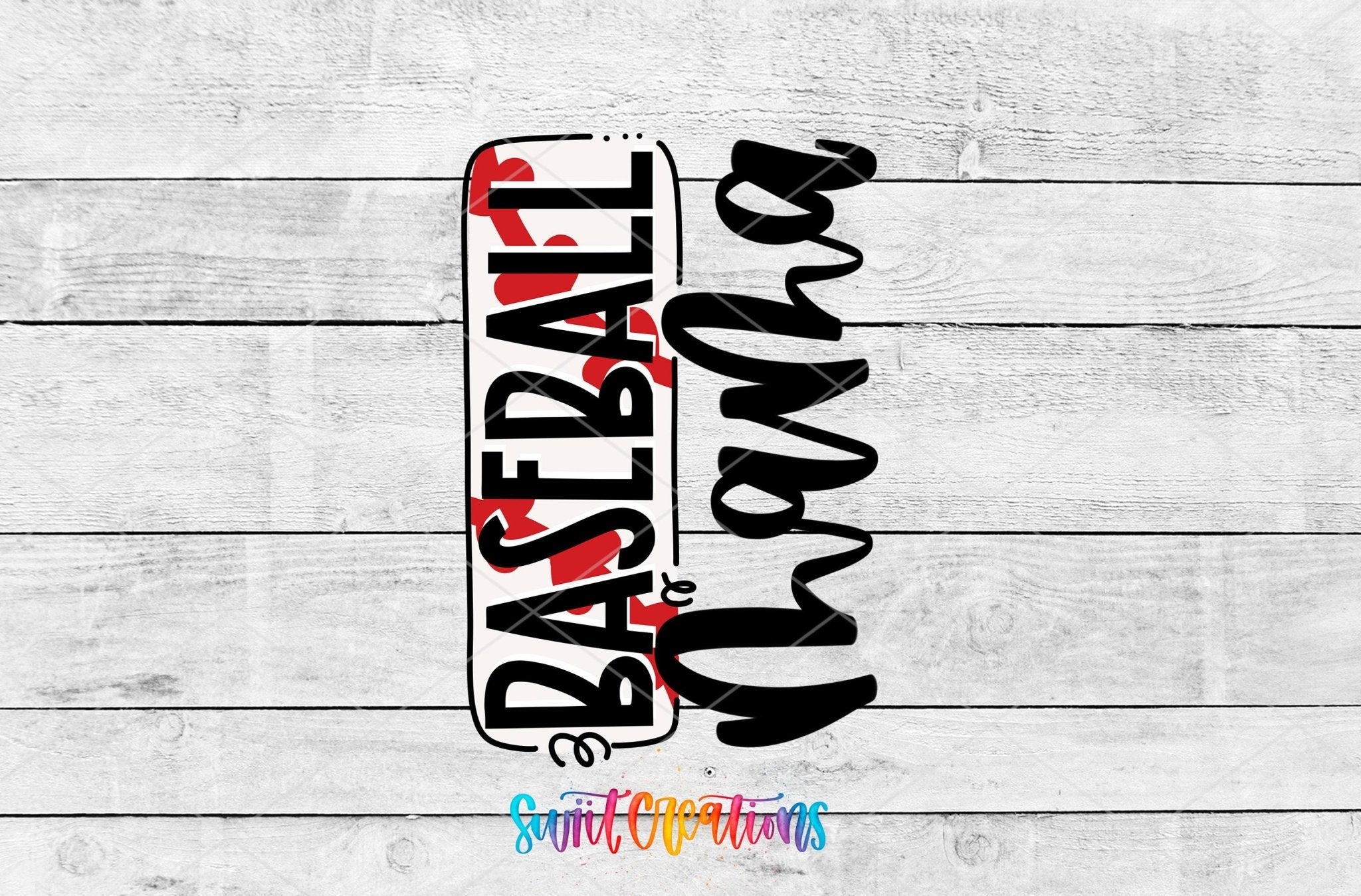 Baseball Mama Motel Keychain UV DTF Transfer | Sports Mom Design | MK582 - Swiit Creations