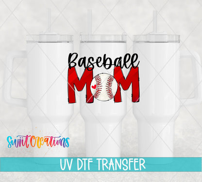 Baseball Mom UV DTF Cup Decal | UV566 - Swiit Creations
