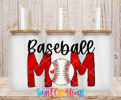Baseball Mom UV DTF Cup Decal | UV566 - Swiit Creations