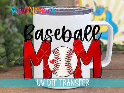Baseball Mom UV DTF Cup Decal | UV566 - Swiit Creations