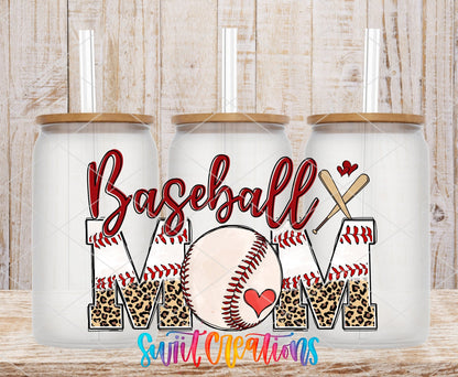 Baseball Mom UV DTF Transfer Tumbler Wrap | Leopard Print Sports | DTF223 - Swiit Creations