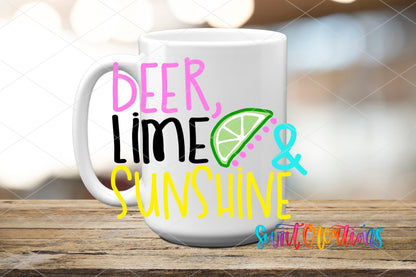 Beer Lime Sunshine UV DTF Decal | Summer Drink Quote Tumbler Wrap | UV1018 - Swiit Creations