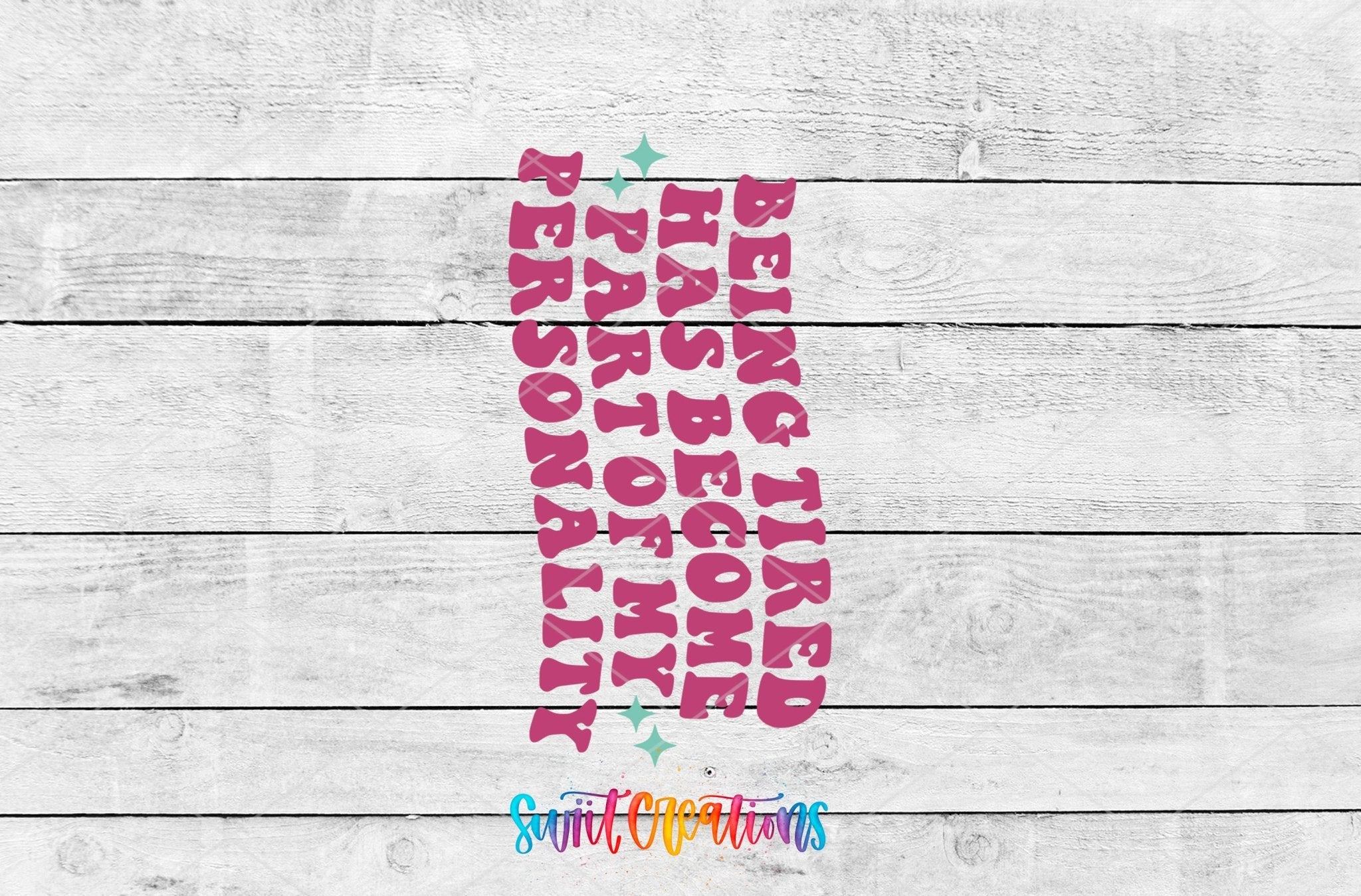 Being Tired Has Become Part Of My Personality Motel Keychain UV DTF Transfer | MK2054 - Swiit Creations