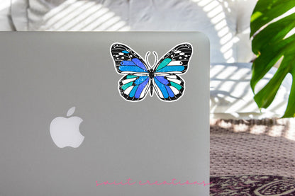 Blue Butterfly Sticker SS361 - Swiit Creations