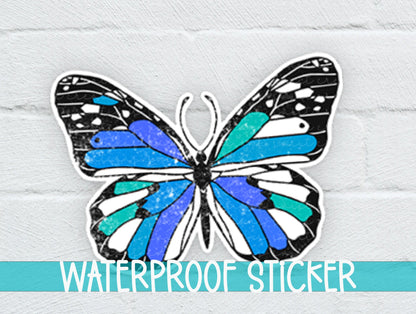 Blue Butterfly Sticker SS361 - Swiit Creations