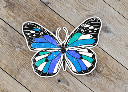 Blue Butterfly Sticker SS361 - Swiit Creations