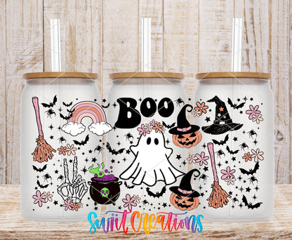 Boo Ghost Pumpkin Witchy UV DTF Transfer Tumbler Wrap | DTF148 - Swiit Creations