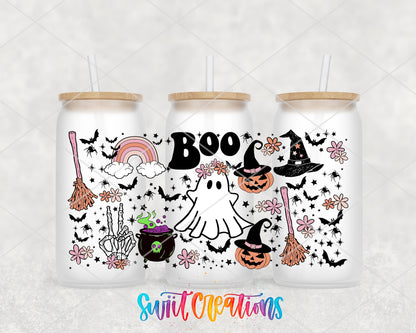 Boo Ghost Pumpkin Witchy UV DTF Transfer Tumbler Wrap | DTF148 - Swiit Creations