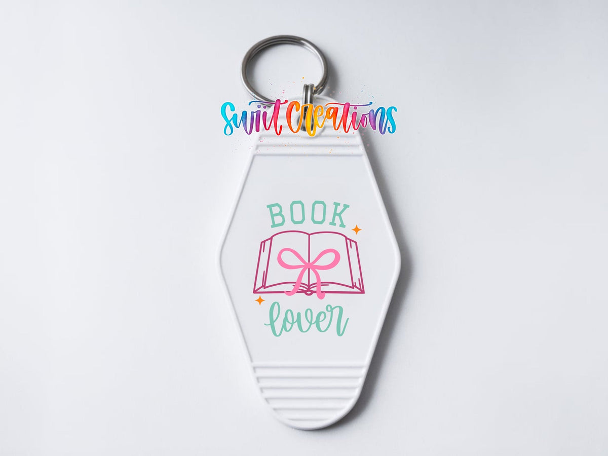 Book Lover Motel Keychain UV DTF Transfer | Reader Gift Acrylic Keychain | MK2055 - Swiit Creations