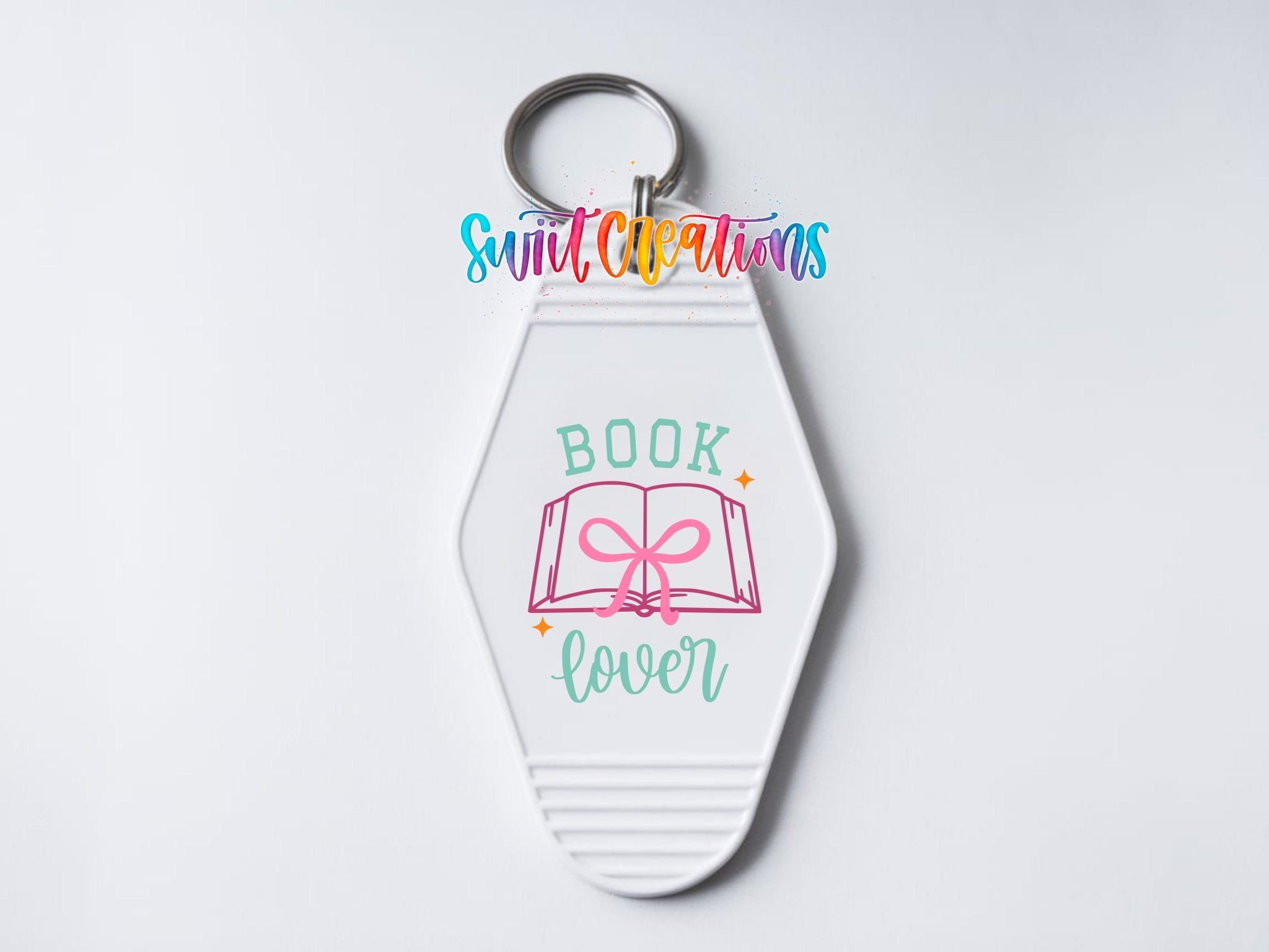 Book Lover Motel Keychain UV DTF Transfer | Reader Gift Acrylic Keychain | MK2055 - Swiit Creations