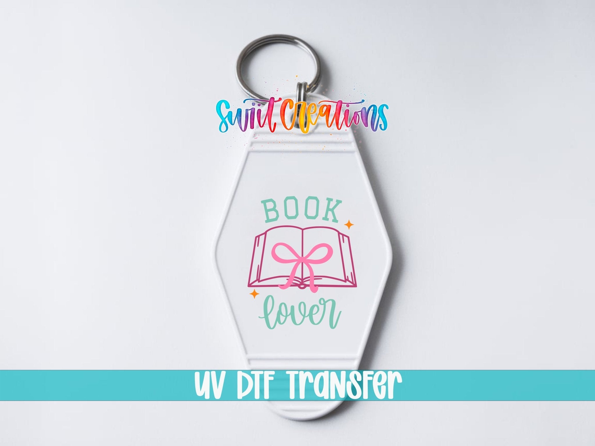 Book Lover Motel Keychain UV DTF Transfer | Reader Gift Acrylic Keychain | MK2055 - Swiit Creations