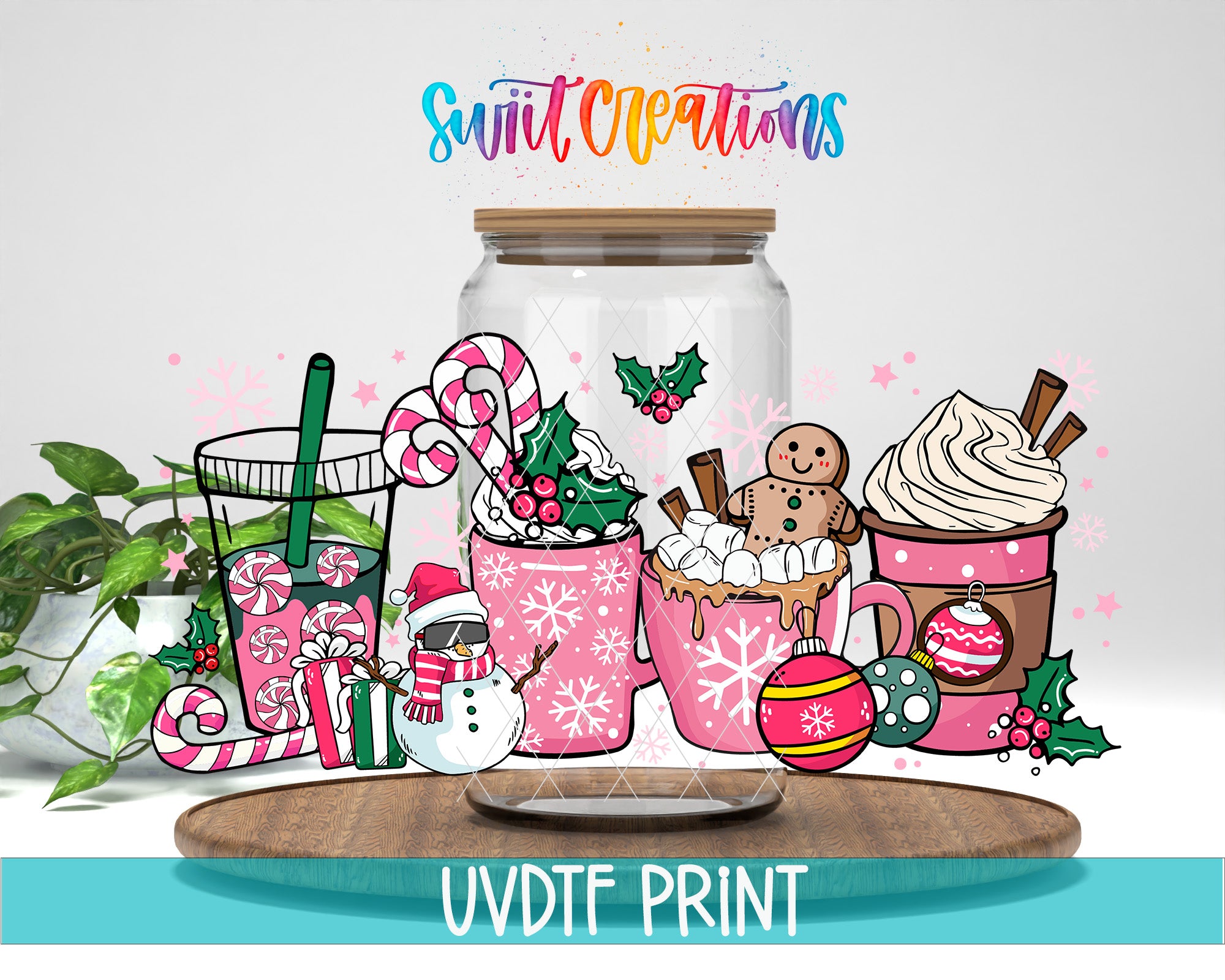 a glass jar filled with lots of different items