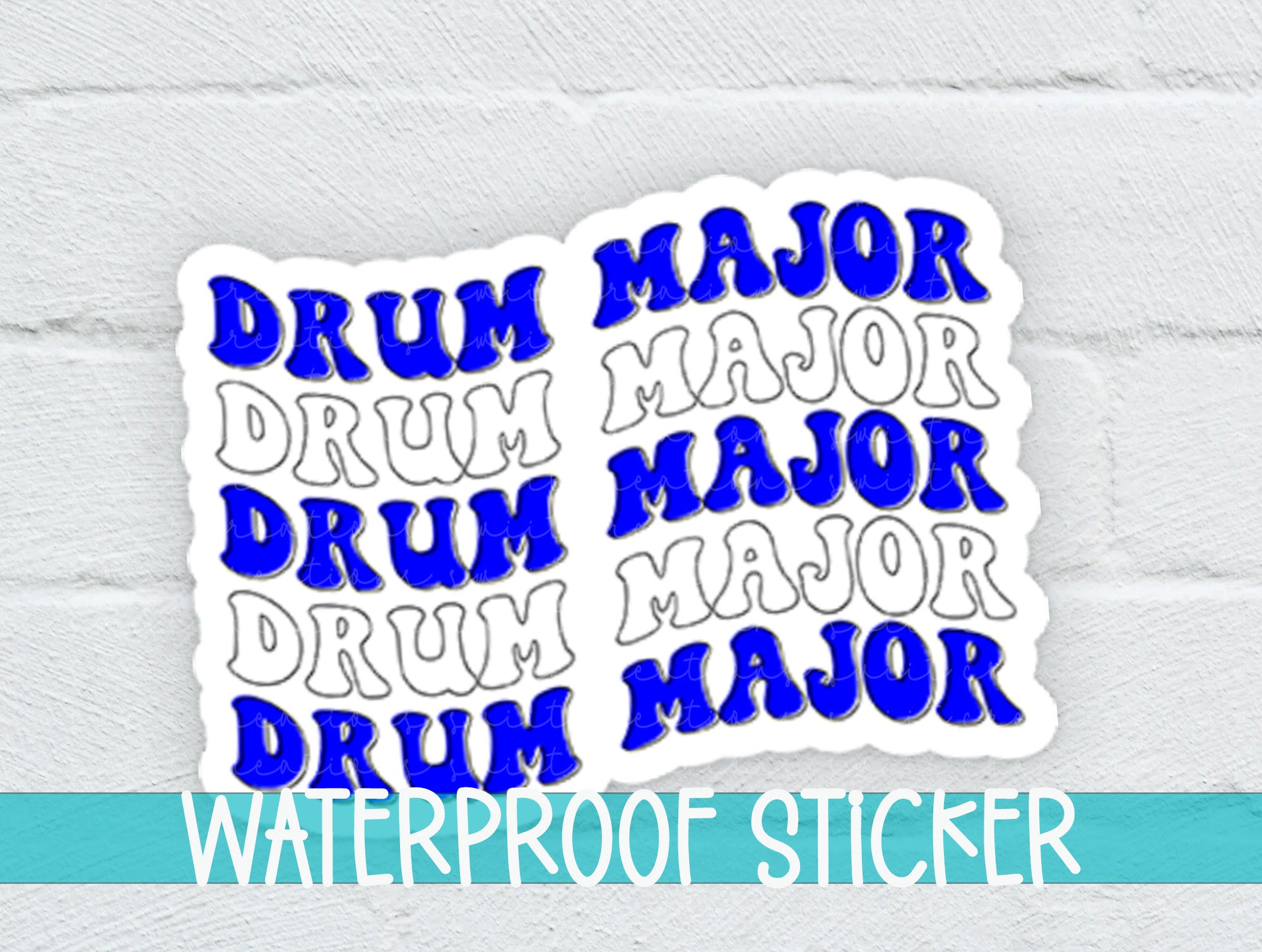 a sticker that says drum major drum major drum major drum major drum major drum