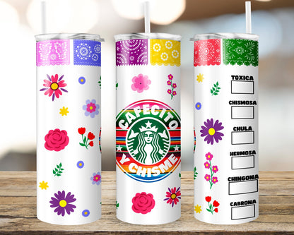 Cafecito y Chisme Tumbler (T560) - Swiit Creations