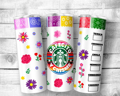 Cafecito y Chisme Tumbler (T560) - Swiit Creations