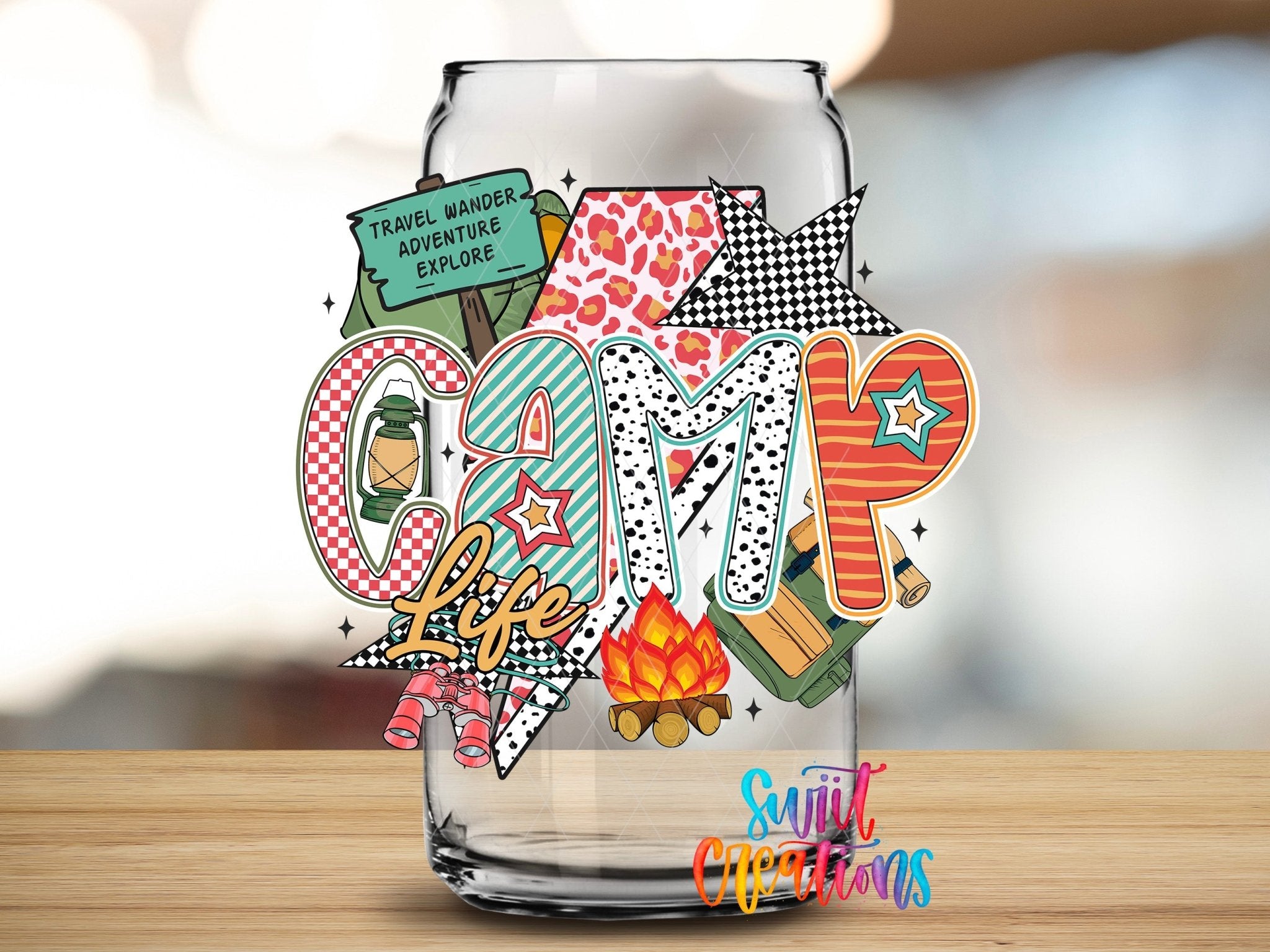 Camp Life Adventure Camping UV DTF Tumbler Transfer Decal | UV2028 - Swiit Creations