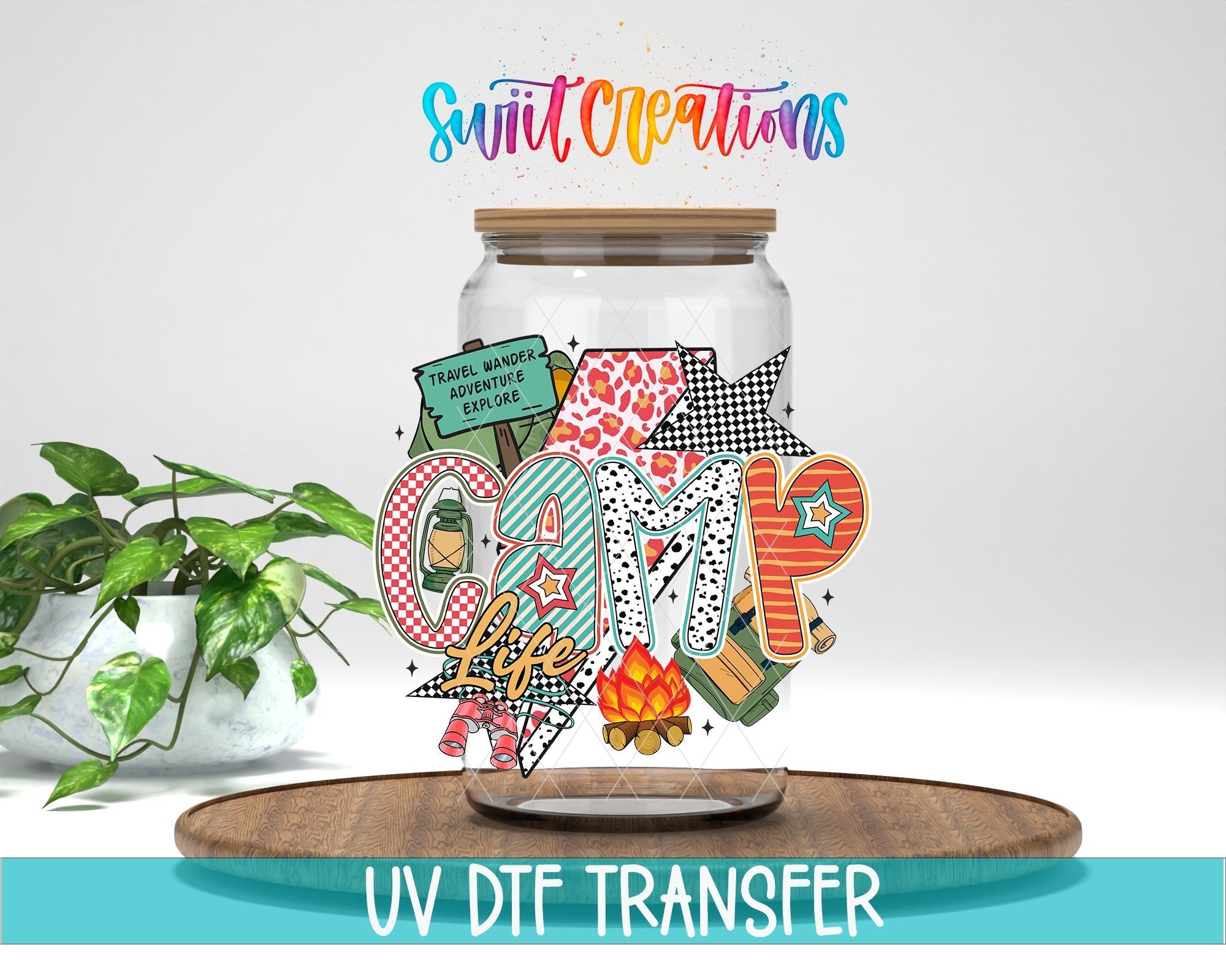 Camp Life Adventure Camping UV DTF Tumbler Transfer Decal | UV2028 - Swiit Creations