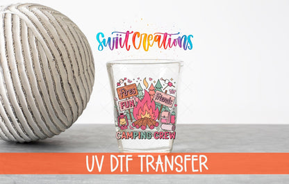 Camping Crew UV DTF Shot Glass Transfer | SG1998 - Swiit Creations