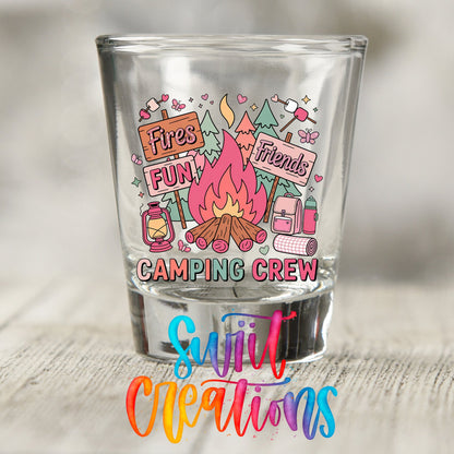 Camping Crew UV DTF Shot Glass Transfer | SG1998 - Swiit Creations