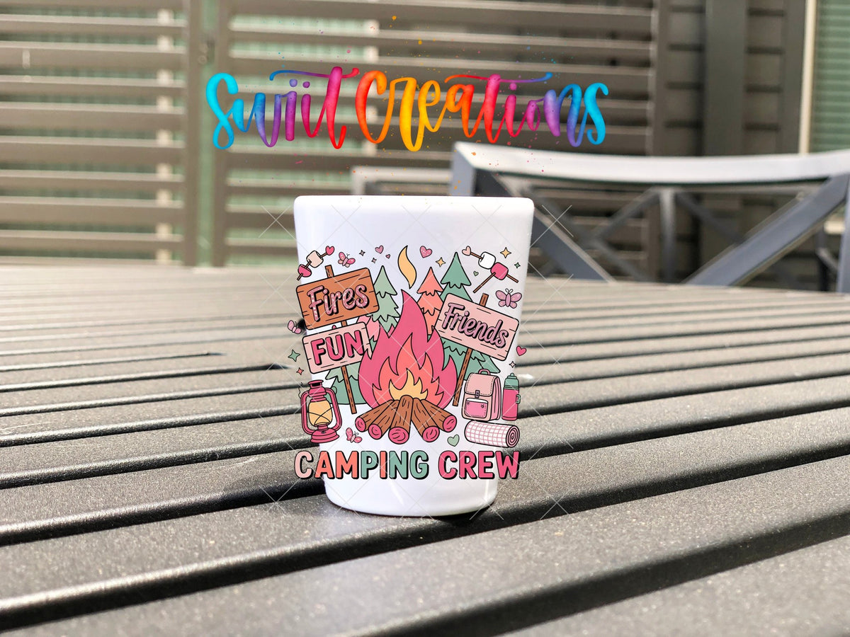 Camping Crew UV DTF Shot Glass Transfer | SG1998 - Swiit Creations