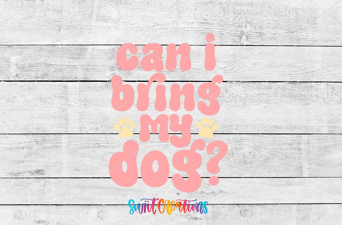 Can I Bring My Dog? Motel Keychain UV DTF Transfer | Funny Dog Lover Decal | MK2111 - Swiit Creations
