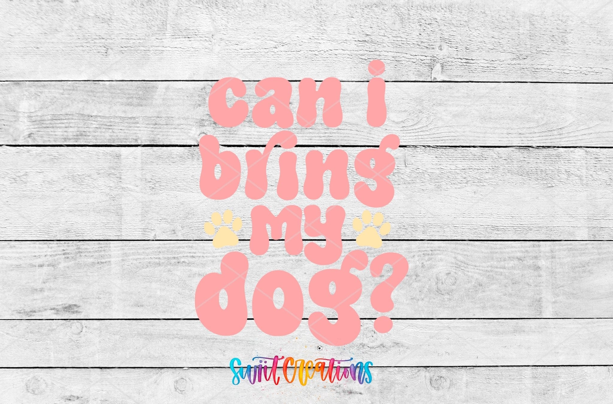 Can I Bring My Dog? Motel Keychain UV DTF Transfer | Funny Dog Lover Decal | MK2111 - Swiit Creations