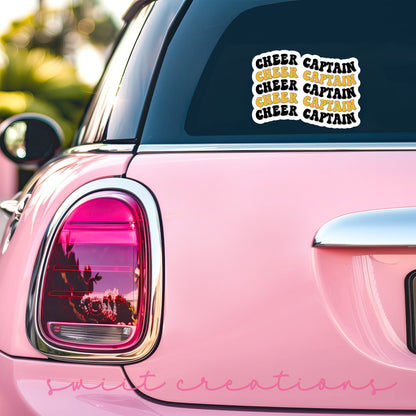 Cheer Captain Sticker Black and Gold SS805 - Swiit Creations