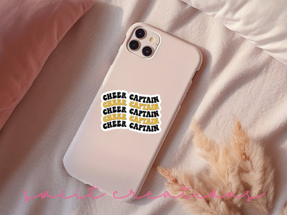 Cheer Captain Sticker Black and Gold SS805 - Swiit Creations