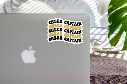 Cheer Captain Sticker Black and Gold SS805 - Swiit Creations