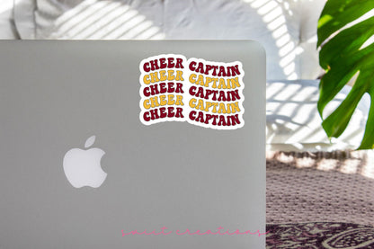 Cheer Captain Sticker Maroon and Gold SS722 - Swiit Creations