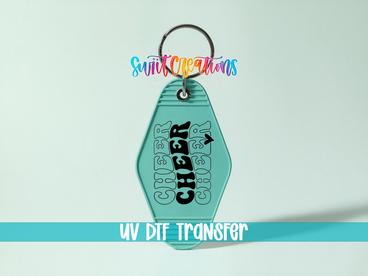 Cheer Cheer Cheer Motel Keychain UV DTF Transfer | Cheerleading Retro Decal | MK2130 - Swiit Creations