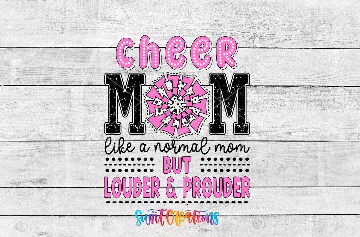 Cheer Mom Like a Normal Mom Only Louder UV DTF Cup Decal | UV1029 - Swiit Creations