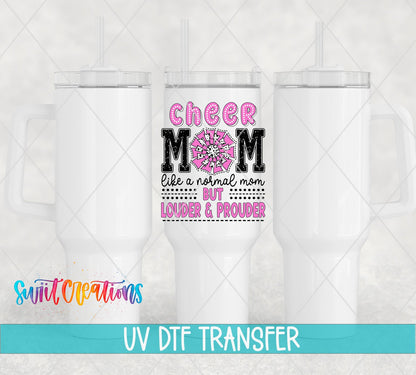 Cheer Mom Like a Normal Mom Only Louder UV DTF Cup Decal | UV1029 - Swiit Creations
