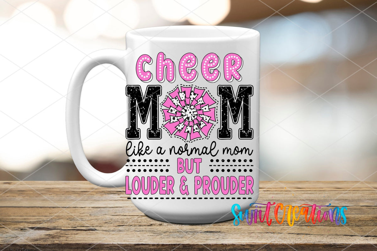 Cheer Mom Like a Normal Mom Only Louder UV DTF Cup Decal | UV1029 - Swiit Creations