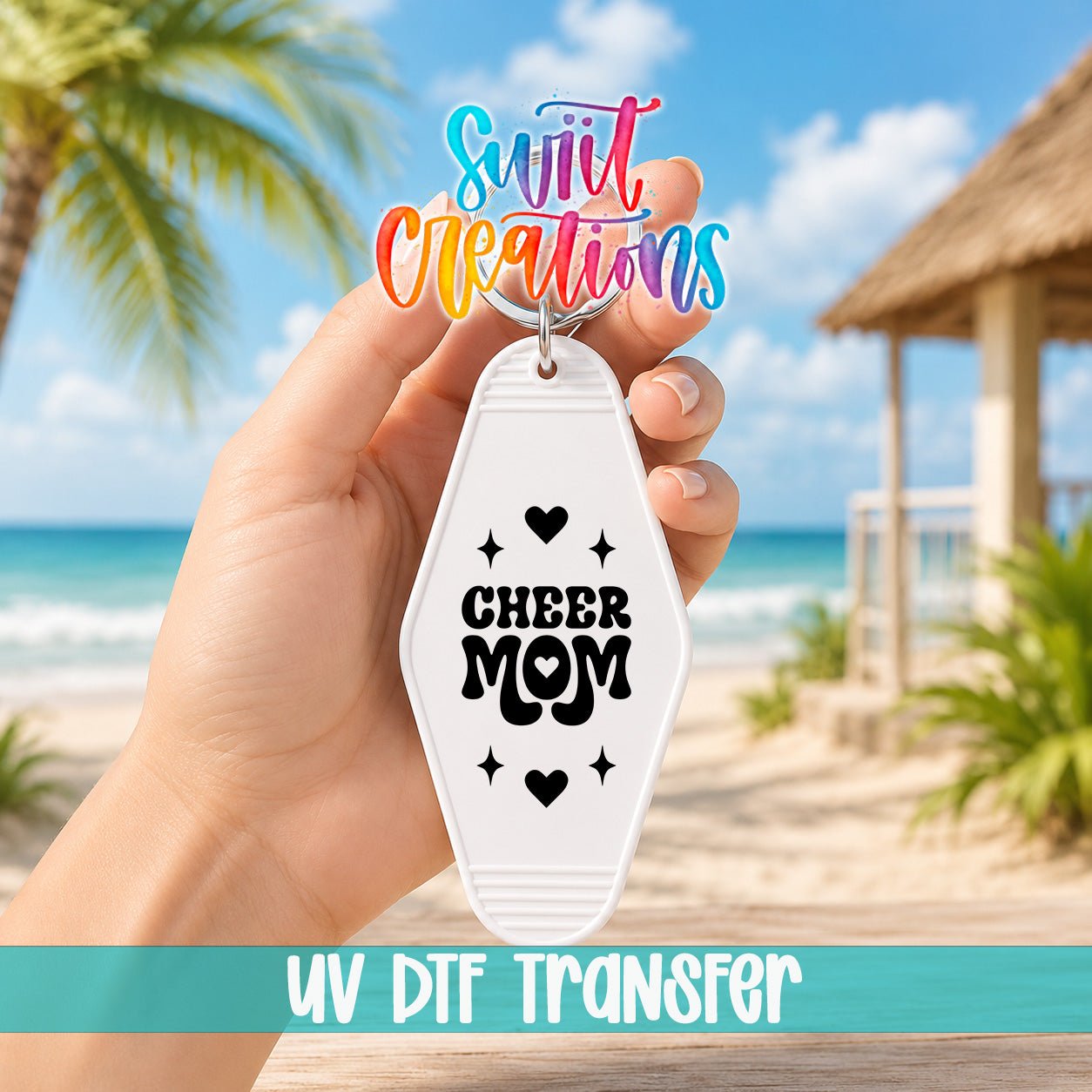 Cheer Mom Motel Keychain UV DTF Transfer | Cheerleading Mom Decal | MK2121 - Swiit Creations