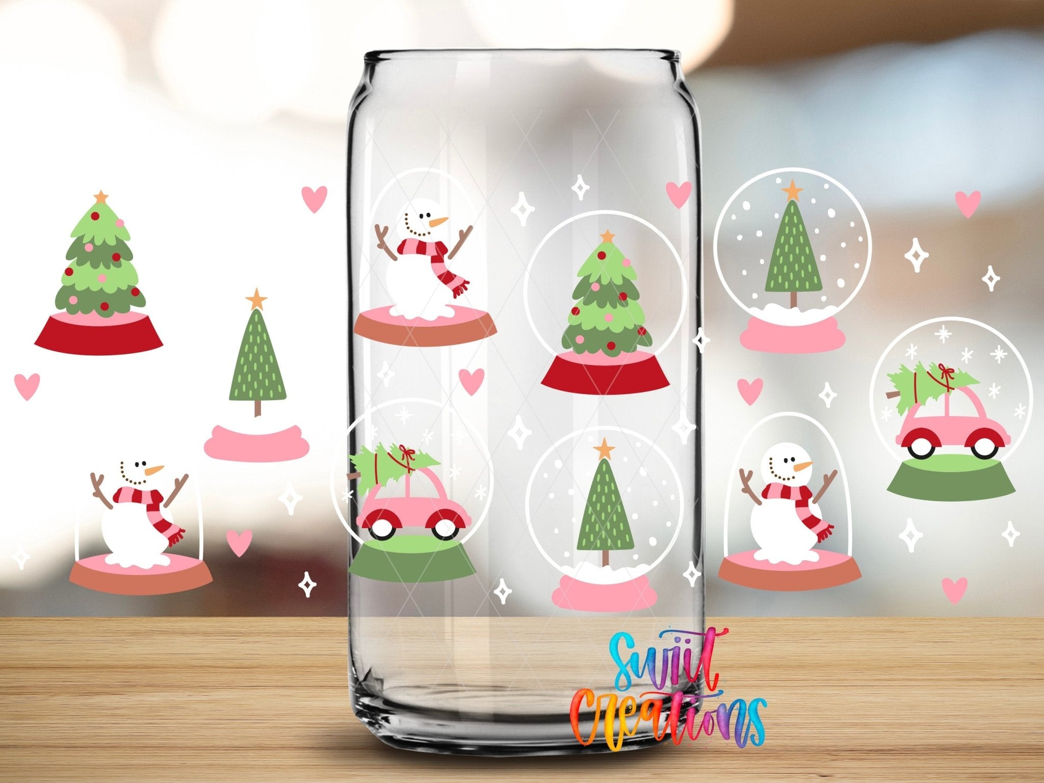 Christmas Snow Globes UV DTF Transfer Tumbler Wrap | DTF192 - Swiit Creations