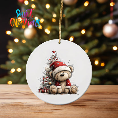 Christmas Teddy Bear UV DTF Ornament Transfer | O-1795 - Swiit Creations