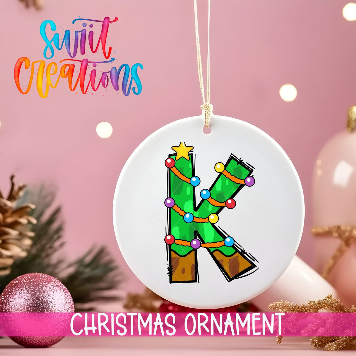 Christmas Tree Christmas Personalized Christmas Ornament CFO02 - Swiit Creations