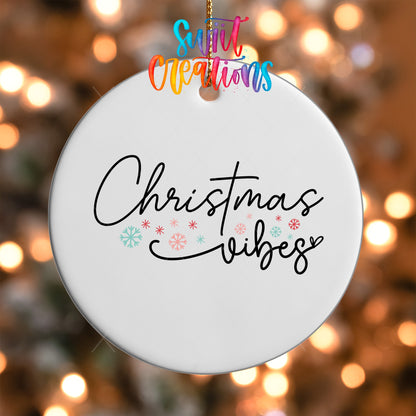 Christmas Vibes UV DTF Ornament Transfer | O-1150 - Swiit Creations