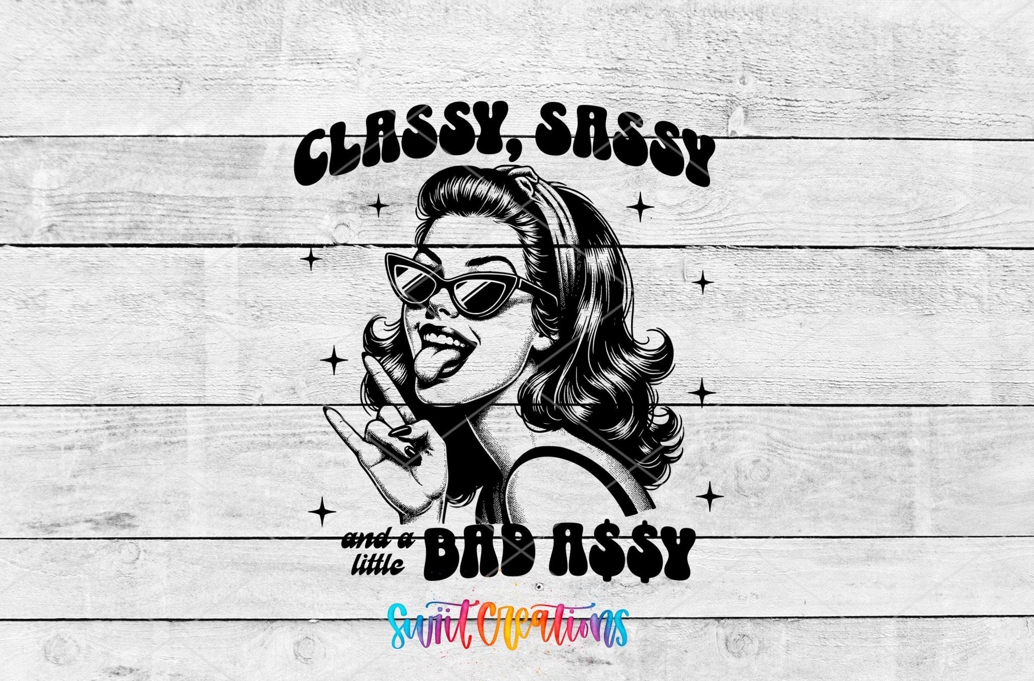 Classy Sassy And A Little Bad Assy Motel Keychain UV DTF Transfer | Funny Sassy Design | MK1518 - Swiit Creations