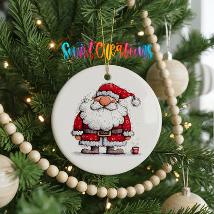 Santa with Christmas Presents Christmas ornament product photo