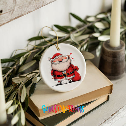 Classic Jolly Santa Christmas ornament product photo