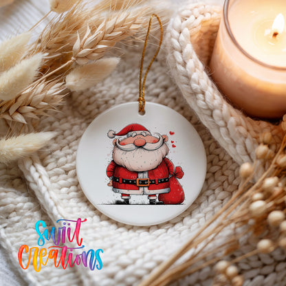 Classic Jolly Santa Christmas ornament product photo