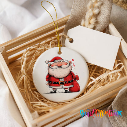 Classic Jolly Santa Christmas ornament product photo