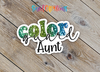 Color Guard Aunt Waterproof Vinyl Sticker | SS342 - Swiit Creations
