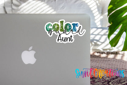 Color Guard Aunt Waterproof Vinyl Sticker | SS342 - Swiit Creations